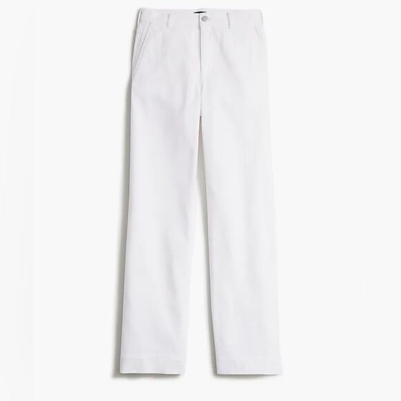 NWT J. Crew Drapey Denim Trouser White Cotton Blend Size 31 FLAWED - Picture 4 of 12